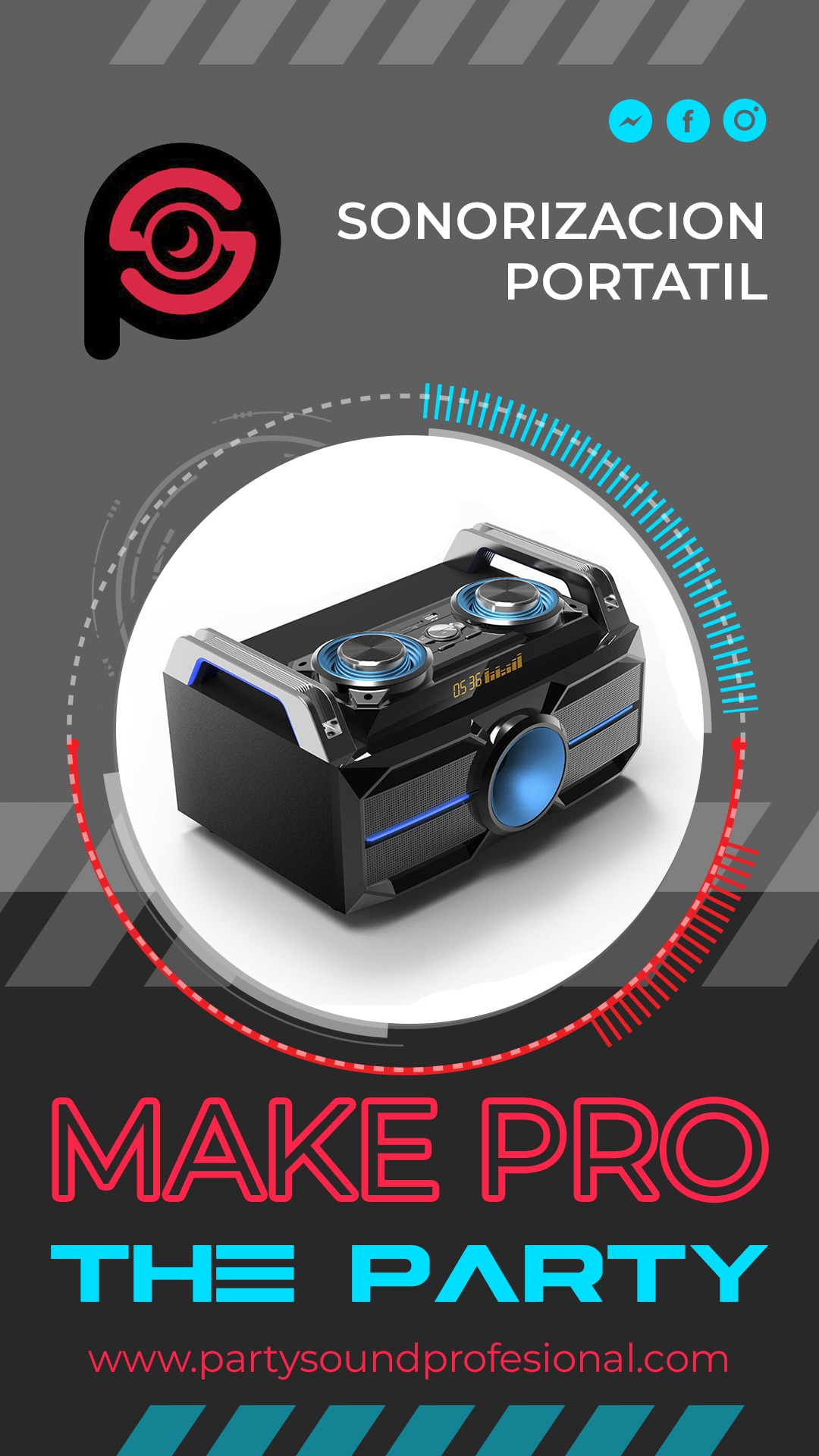 BANNER_HISTORIES_INSTAGRAM_PARTYSOUND_SISTEMAS_SONORIZACION_PORTATIL